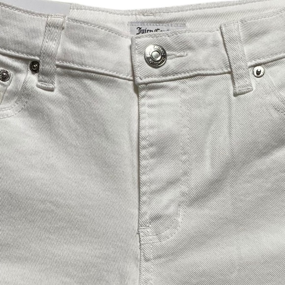 Juicy Couture Denim Shorts 6 White Comfort Stretch Versatile Casual Boho* NWT - Picture 4 of 8